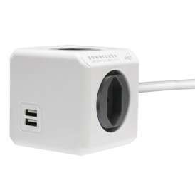 Adaptador Múltiplo 4 Tomadas Bivolt + 2 USB com Extensão de 1,5m PowerCube - PWC-X4U