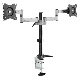 Suporte Multiarticulado de Mesa P/ 2 Monitores de 15" a 27" - Preto - F50D2