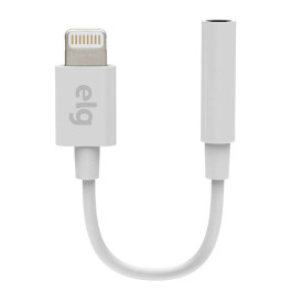 Cabo Adaptador Áudio Auxiliar P3 para Lightning 8,5cm Branco - ADP8P3