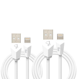 2 Cabos Lightning 8 pinos - USB 1 Metro e 2 Metros - CMB812WH