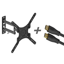 Suporte de Parede Articulado para TVs de 26" a 55" + Cabo HDMI 2,5m - KF4H25