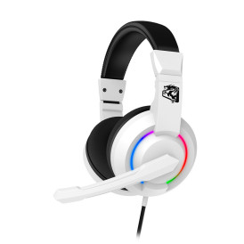 Headset Gamer Alcor Multi Plataforma Branco LED Rainbow - HGAL